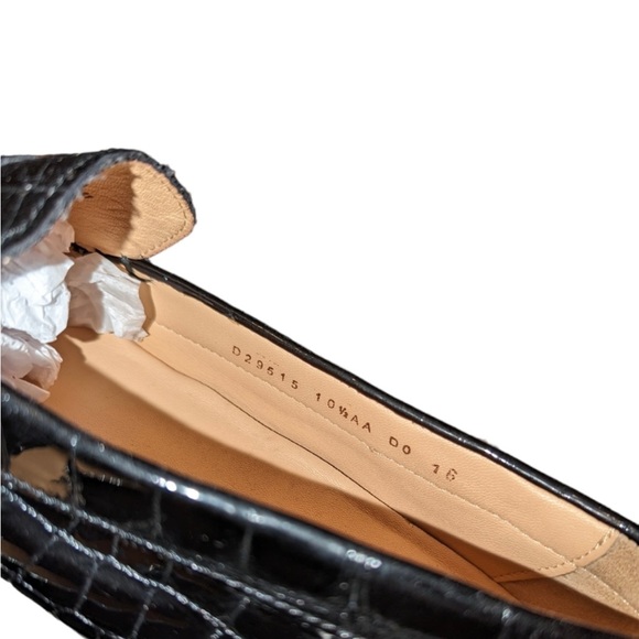 Cole Haan Nike Air Black Croc Patent Leather Slip On Loafers 10.5 AA - Picture 6 of 8